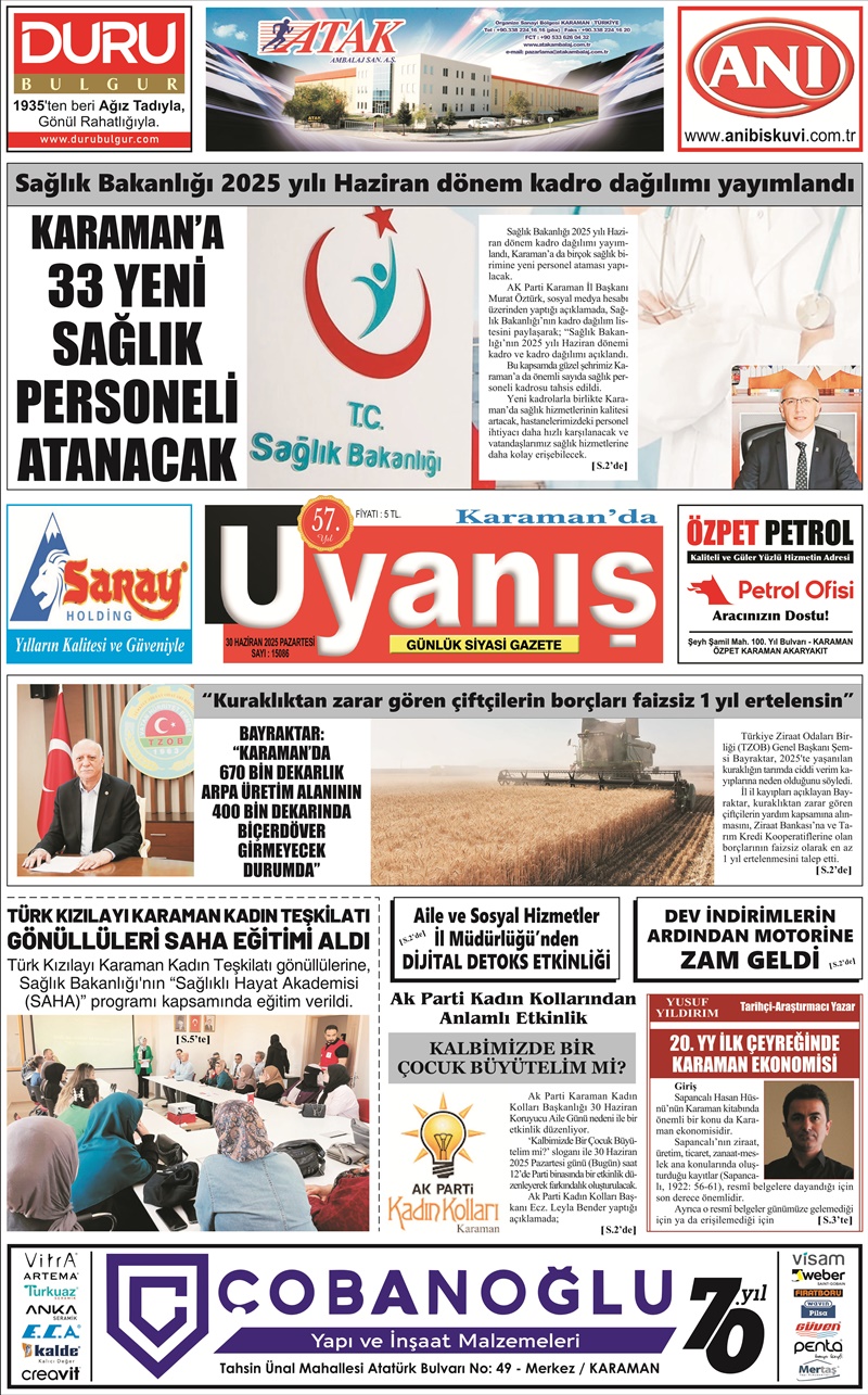 30 Haziran 2025