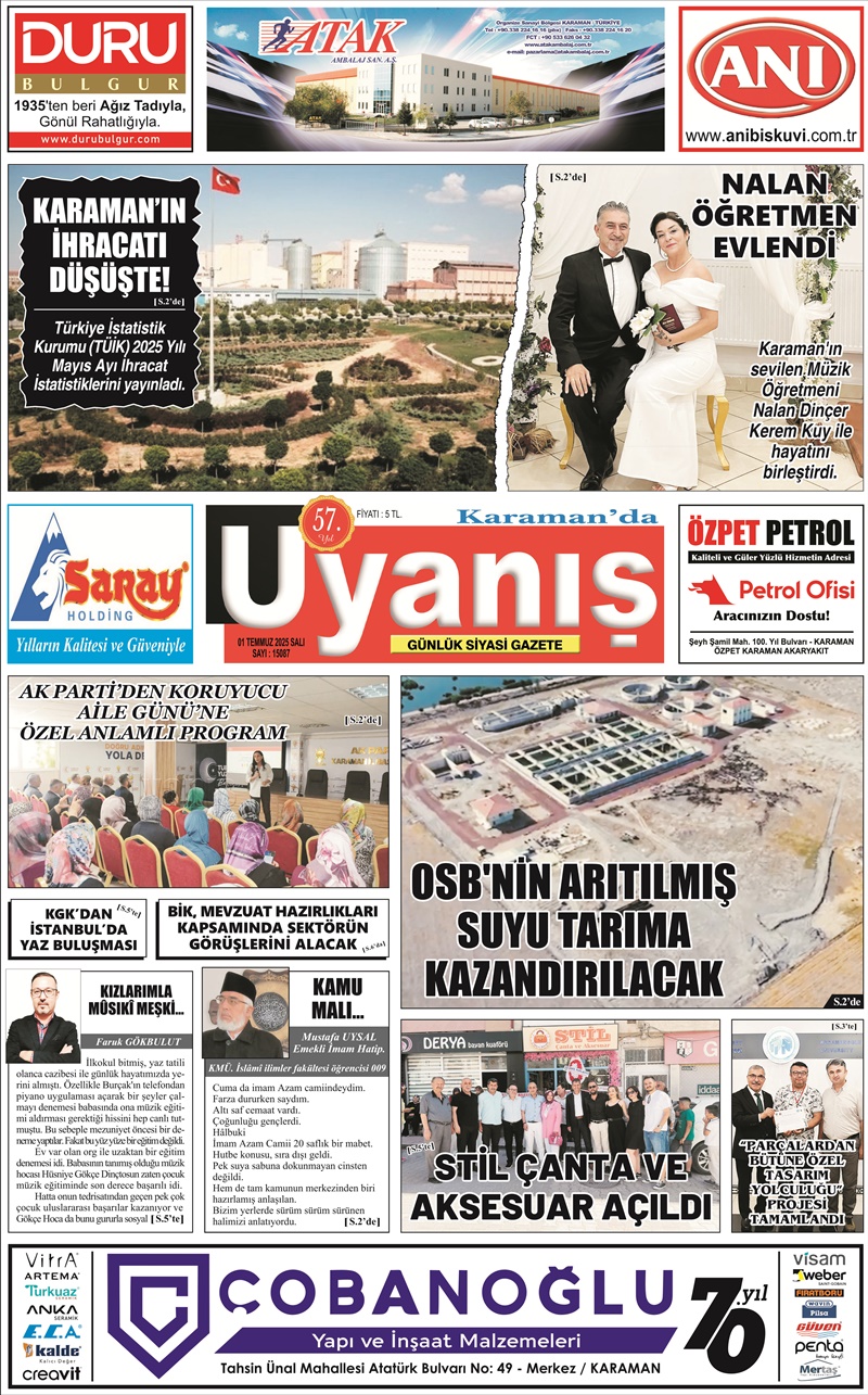 01 Temmuz 2025