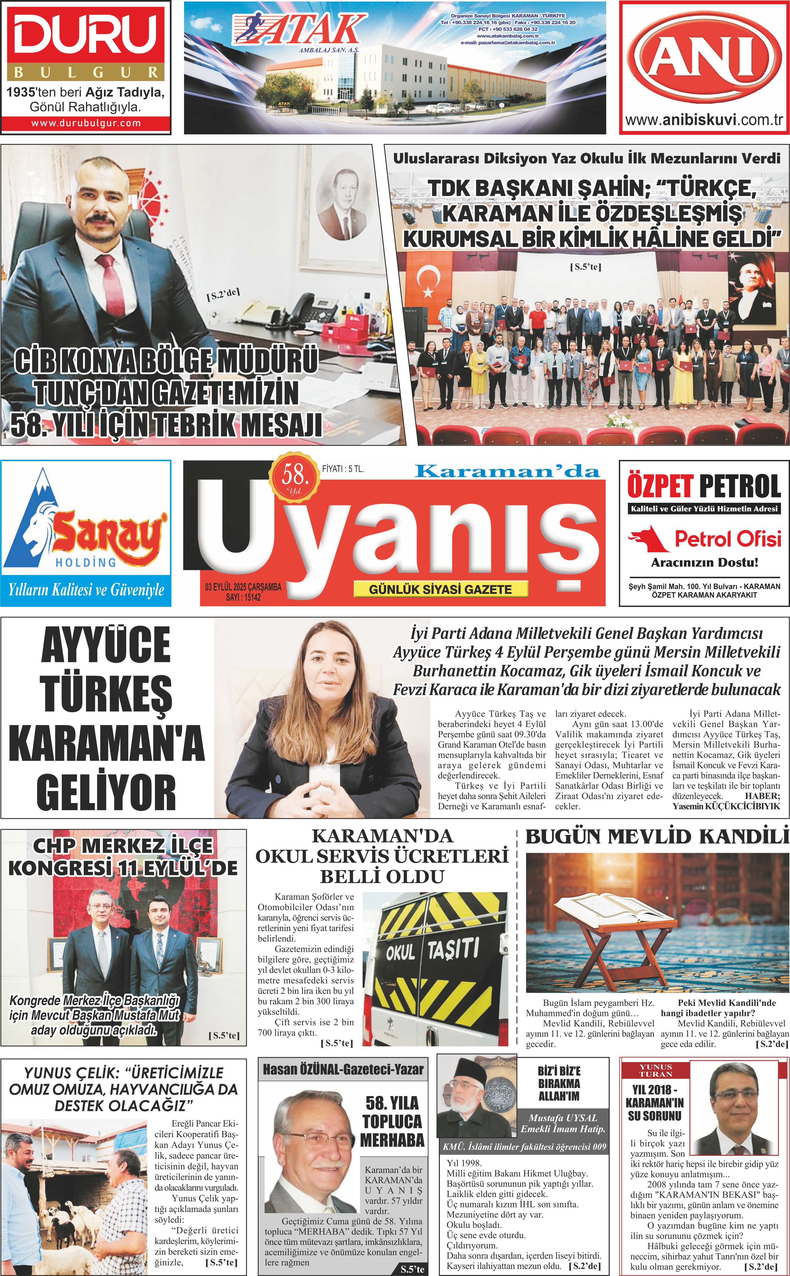 03 Eylül 2025