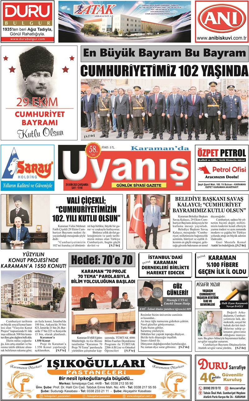 29 Ekim 2025