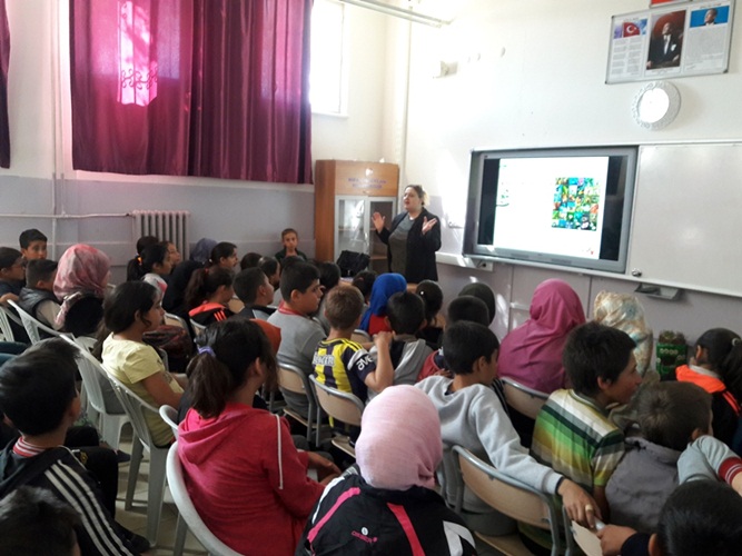 FATİH EĞİTİM ÇALIŞANLARI İLK VE ORTAOKULU KUNTOĞLU’NA PROJELERİNİ ANLATTI