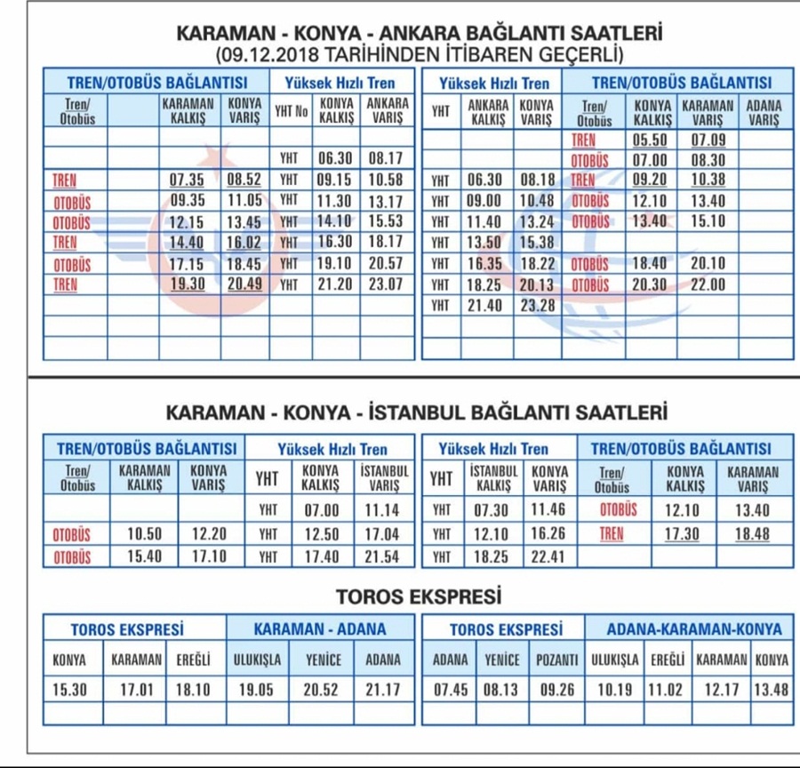 tren sefer saatleri yeniden duzenlendi guncel www karamandauyanis com karaman da uyanis okuyun haberiniz olsun