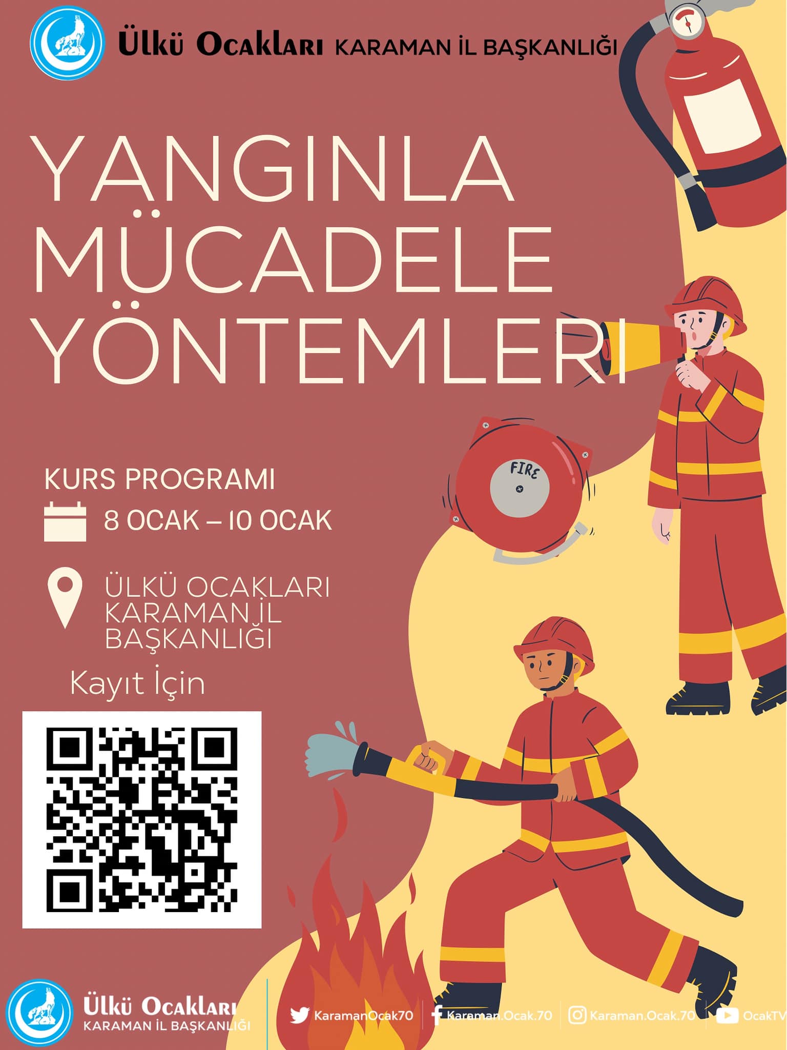 Ülkü Ocakları Karaman’da “Yangınla Mücadele Yöntemleri” Kursu Düzenliyor-1