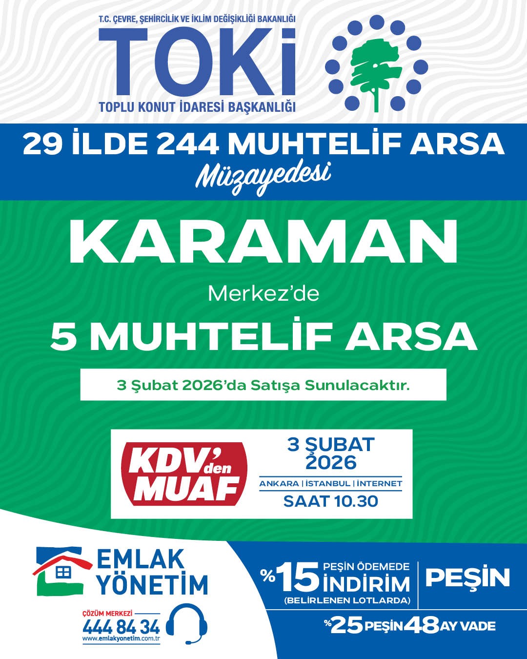 TOKİ Tarafından Karaman'da 5 Muhtelif Arsa Satılacak-2