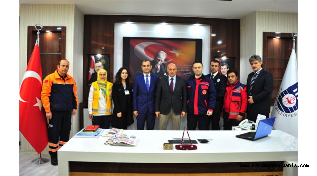 112 EKİBİNDEN BAŞKAN ÇALIŞKAN’A ZİYARET
