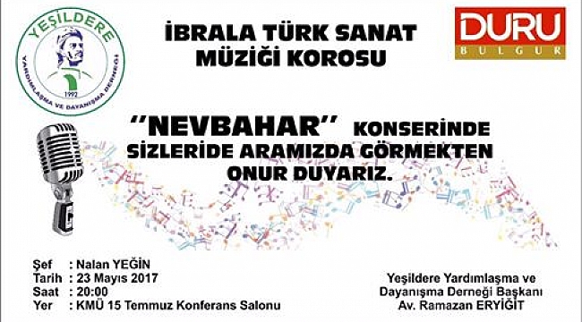TSM KOROSU KONSERİ 23 MAYIS’TA