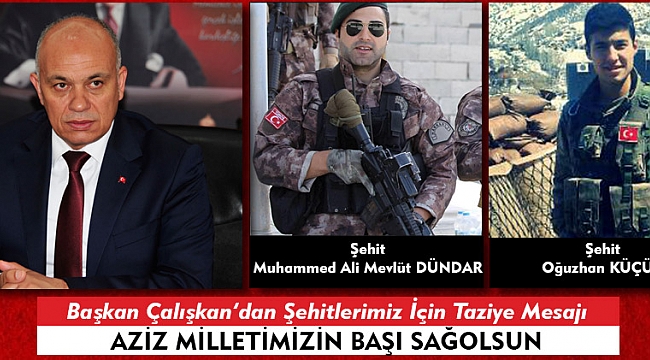ÇALIŞKAN, "ŞEHİTLERİMİZİN ACISINI, DERİNDEN YAŞIYORUZ."