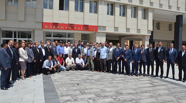 VALİ SÜLEYMAN TAPSIZ KARAMAN'A VEDA ETTİ