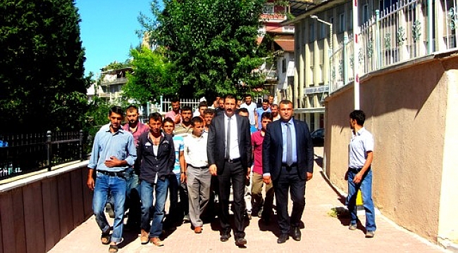 MADENCİLERE DESTEK İÇİN GELDİ