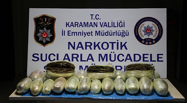 22.8 KG ESRAR ELE GEÇİRİLDİ