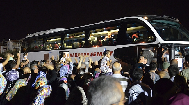 HACI ADAYLARI UĞURLANDI