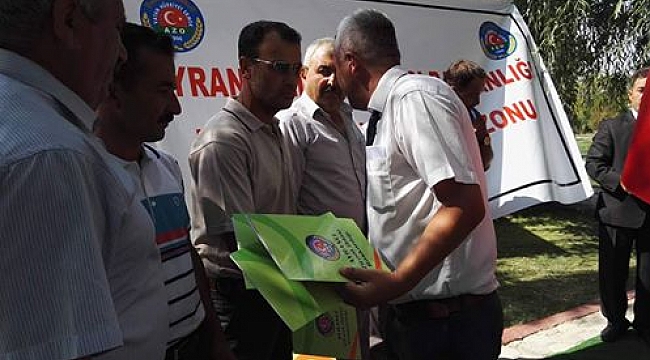 AYRANCI ZİRAAT ODASI’NDAN KÖYLERE 23 ADET HELEZON