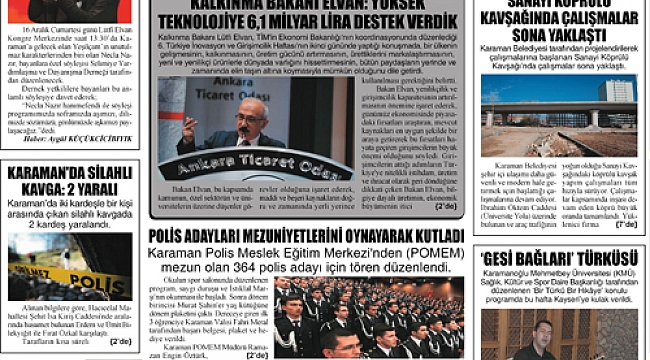 KARDEŞ GAZETEMİZ 'YENİ KARAMAN' 6 YAŞINDA