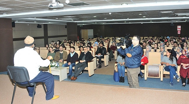 MEDDAH MUHİDDİN GÜLTEKİN, KMÜ ÖĞRENCİLERİYLE BULUŞTU