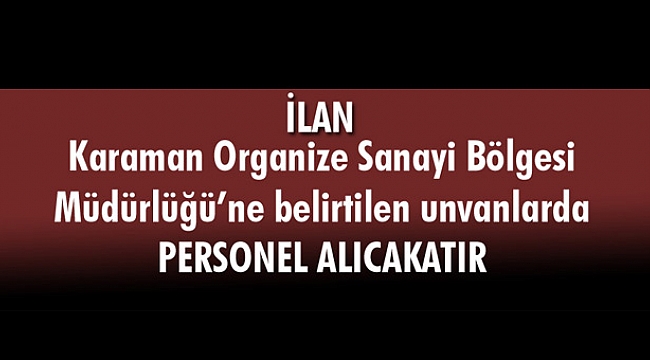 PERSONEL ALIM İLANI