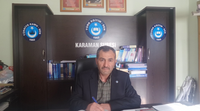 TÜRK EĞİTİM-SEN BAŞKANI HOTAMIŞLI; "OKUL TABELASI DEĞİŞTİRMEKLE EĞİTİMDE BAŞARILI OLUNMAZ"