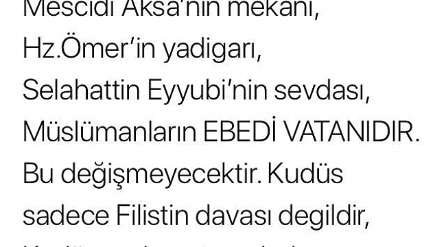 TWİTTER HESABINDAN TEPKİ GÖSTERDİ