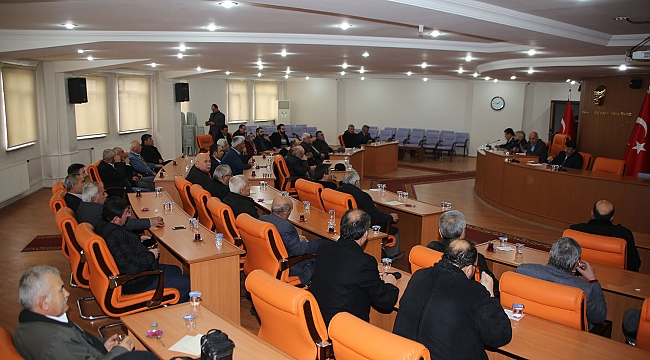 BAŞKAN ÇALIŞKAN MUHTARLARLA BİR ARAYA GELDİ