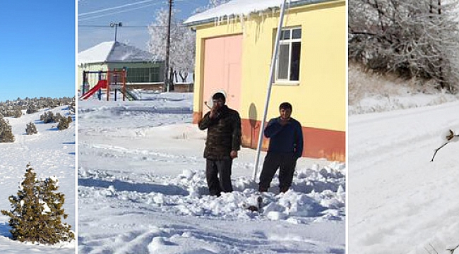 KAR, DAĞ KÖYLERİNDE ETKİSİNİ GÖSTERMEYE BAŞLADI