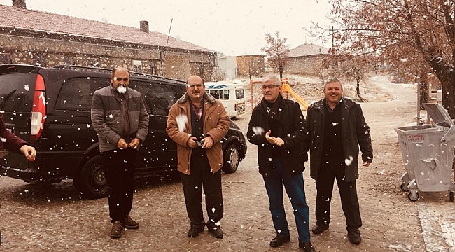 KARAMAN’DA DAĞ KÖYLERİNE KAR YAĞDI