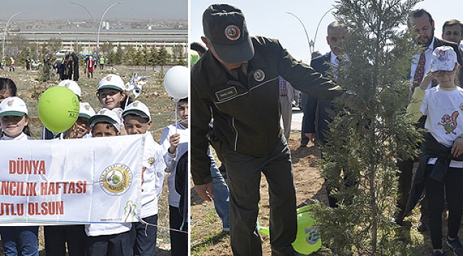 KMÜ’DE 3 BİN FİDAN TOPRAKLA BULUŞTU