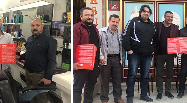 MHP ‘DEN ESNAF’A “İSTİKLAL MARŞI” HATIRASI 