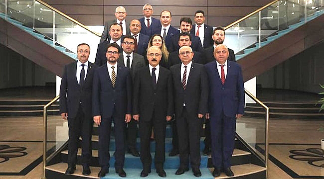 KTSO YENİ YÖNETİMİ BAKAN ELVAN VE TOB BAŞKANI HİSARCIKLIOĞLU'NU ZİYARET ETTİ