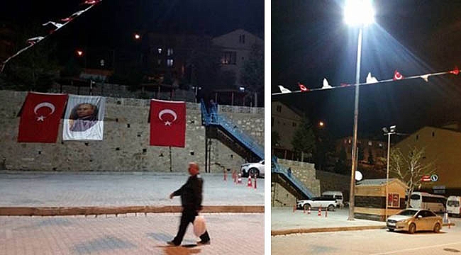 SARIVELİLER ANIT ALANINA YENİ AYDINLATMA SİSTEMİ