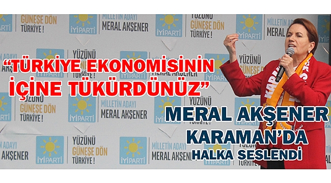 AKŞENER: "TÜRKİYE EKONOMİSİNİN İÇİNE TÜKÜRDÜNÜZ"