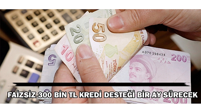 FAİZSİZ 300 BİN TL KREDİ YARIN BAŞLIYOR