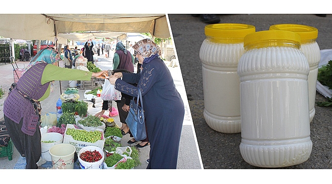 KÖYLÜ PAZARINDA ORGANİK ÜRÜNLER SATILIYOR