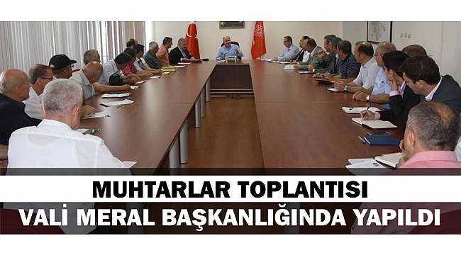 MUHTARLAR TOPLANTISI VALİ MERAL BAŞKANLIĞINDA YAPILDI
