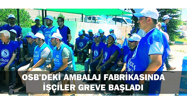 OSB’DEKİ AMBALAJ FABRİKASINDA İŞÇİLER GREVE BAŞLADI