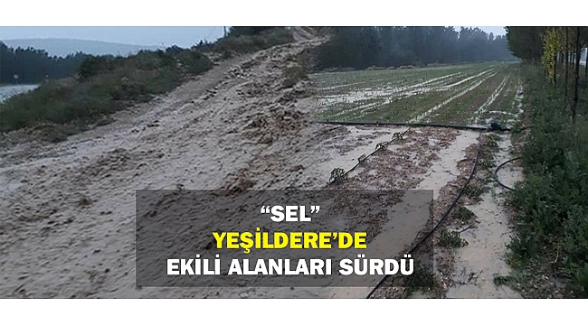 “SEL” YEŞİLDERE’DE EKİLİ ALANLARI SÜRDÜ