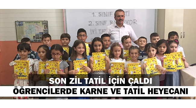 ÖĞRENCİLER KARNE ALDI, 3 AYLIK TATİL BAŞLADI