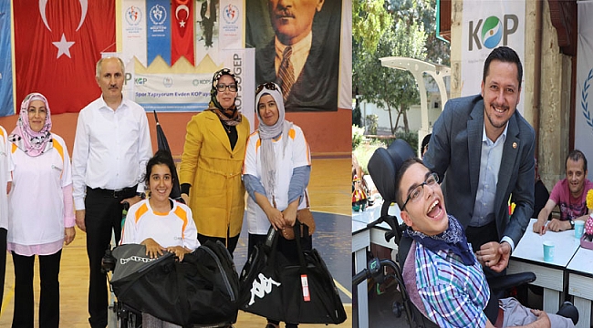 ENGELLİ BİREYLERE SPOR MALZEMESİ DAĞITILDI