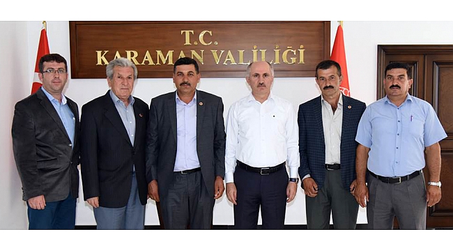 ERMENEK MUHTARLAR DERNEĞİNDEN VALİ FAHRİ MERAL’E NEZAKET ZİYARETİ