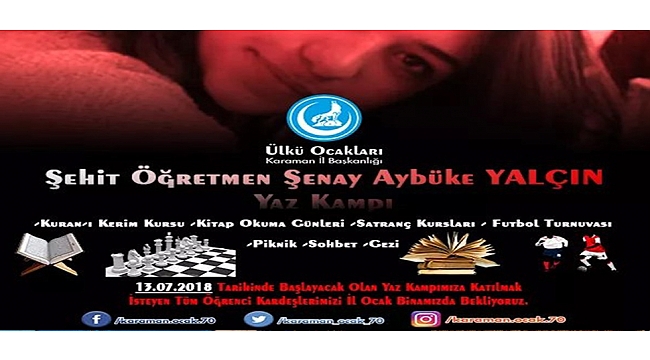 KARAMAN ÜLKÜ OCAKLARI YAZ KAMPI DÜZENLEDİ