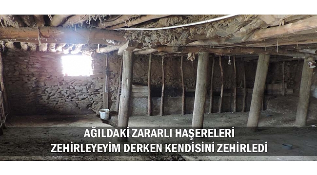 AĞILDAKİ ZARARLI HAŞERELERİ ZEHİRLEYEYİM DERKEN KENDİSİNİ ZEHİRLEDİ