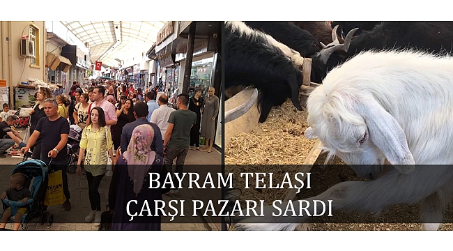 BAYRAM TELAŞI ÇARŞI PAZARI SARDI
