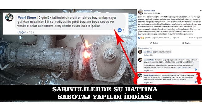 SARIVELİLER'DE SU PROBLEMİ: "BAYRAMLAŞMAYA GELEN MİSAFİRLER 5 LİTRELİK SU İLE GELDİ"