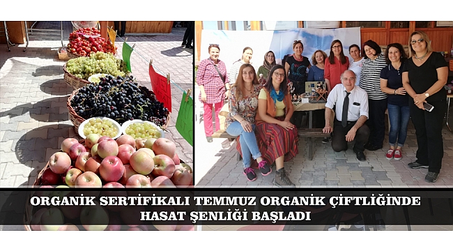 ORGANİK SERTİFİKALI TEMMUZ ORGANİK ÇİFTLİĞİNDE HASAT ŞENLİĞİ BAŞLADI