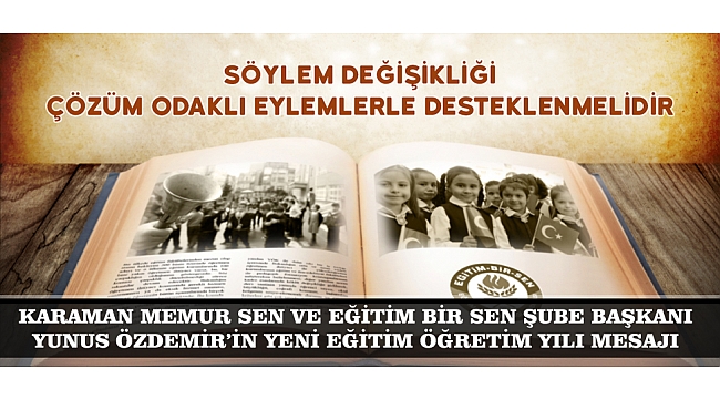 YUNUS ÖZDEMİR: “SÖYLEM DEĞİŞİKLİĞİ ÇÖZÜM ODAKLI EYLEMLERLE DESTEKLENMELİDİR”