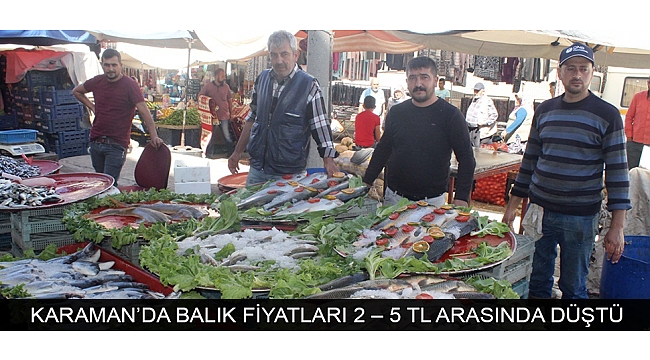 KARAMAN’DA BALIK FİYATLARI 2 – 5 TL ARASINDA DÜŞTÜ