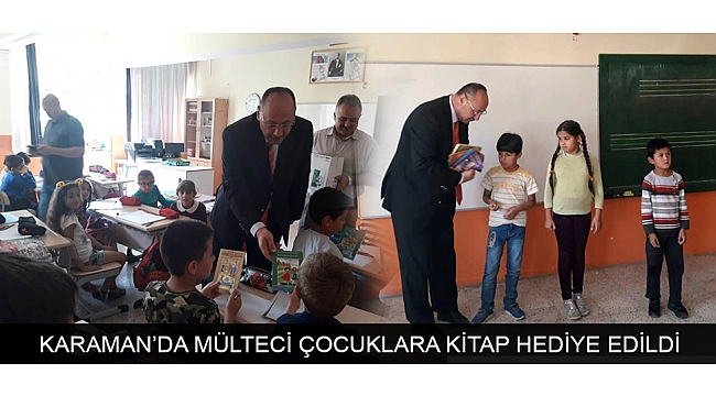 KARAMAN’DA MÜLTECİ ÇOCUKLARA KİTAP HEDİYE EDİLDİ