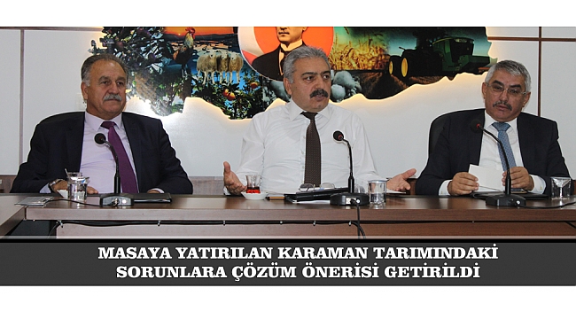 MASAYA YATIRILAN KARAMAN TARIMINDAKİ SORUNLARA ÇÖZÜM ÖNERİSİ GETİRİLDİ
