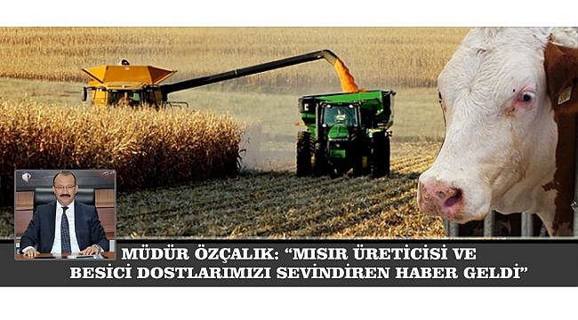 MÜDÜR ÖZÇALIK: “MISIR ÜRETİCİSİ VE BESİCİ DOSTLARIMIZI SEVİNDİREN HABER GELDİ”