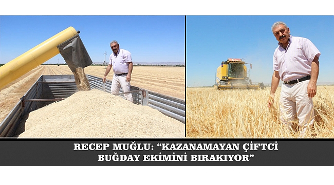 RECEP MUĞLU: “KAZANAMAYAN ÇİFTCİ, BUĞDAY EKİMİNİ BIRAKIYOR”