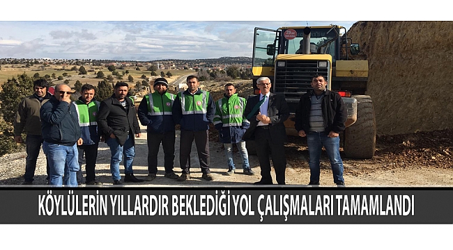 KÖYLÜLERİN YILLARDIR BEKLEDİĞİ YOL ÇALIŞMALARI TAMAMLANDI