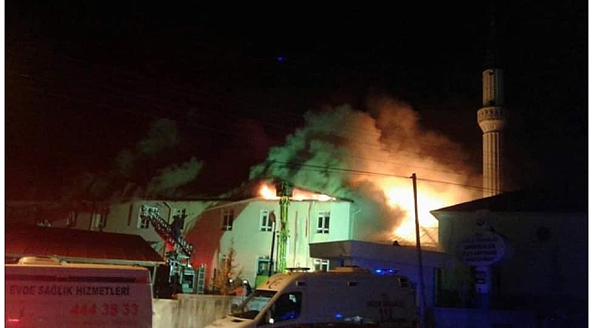 SARIVELİLER DEVLET HASTANESİ'NDE YANGIN